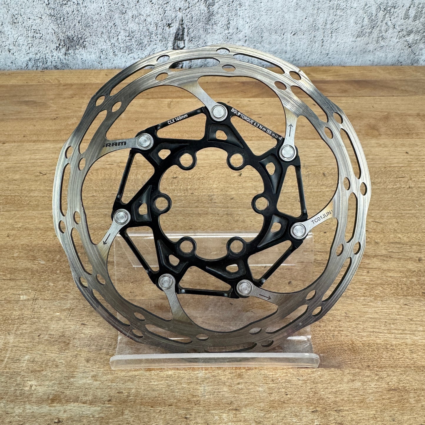 Low Mile! SRAM CLX Centerline 6-Bolt 140mm 1.85mm Bike Disc Brake Rotor 87g