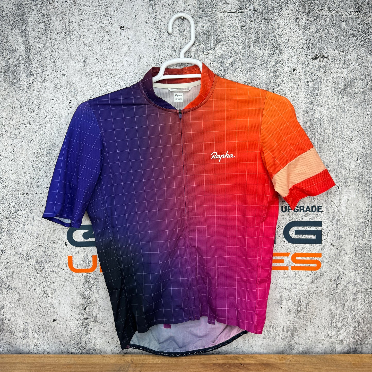 New! Rapha Classic Flyweight Print Men's Medium Short Sleeve Fade Cycling Jersey