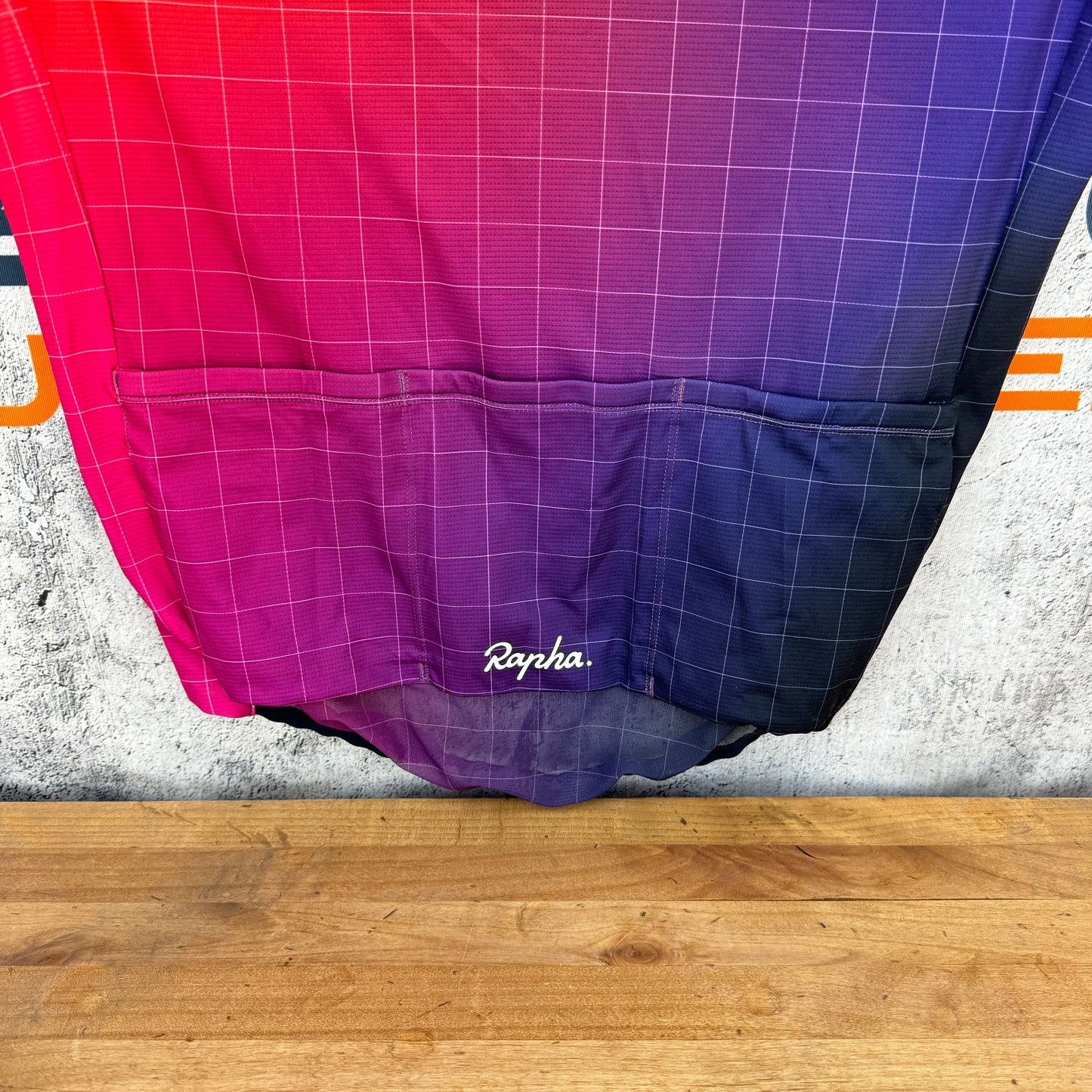 New! Rapha Classic Flyweight Print Men's Medium Short Sleeve Fade Cycling Jersey