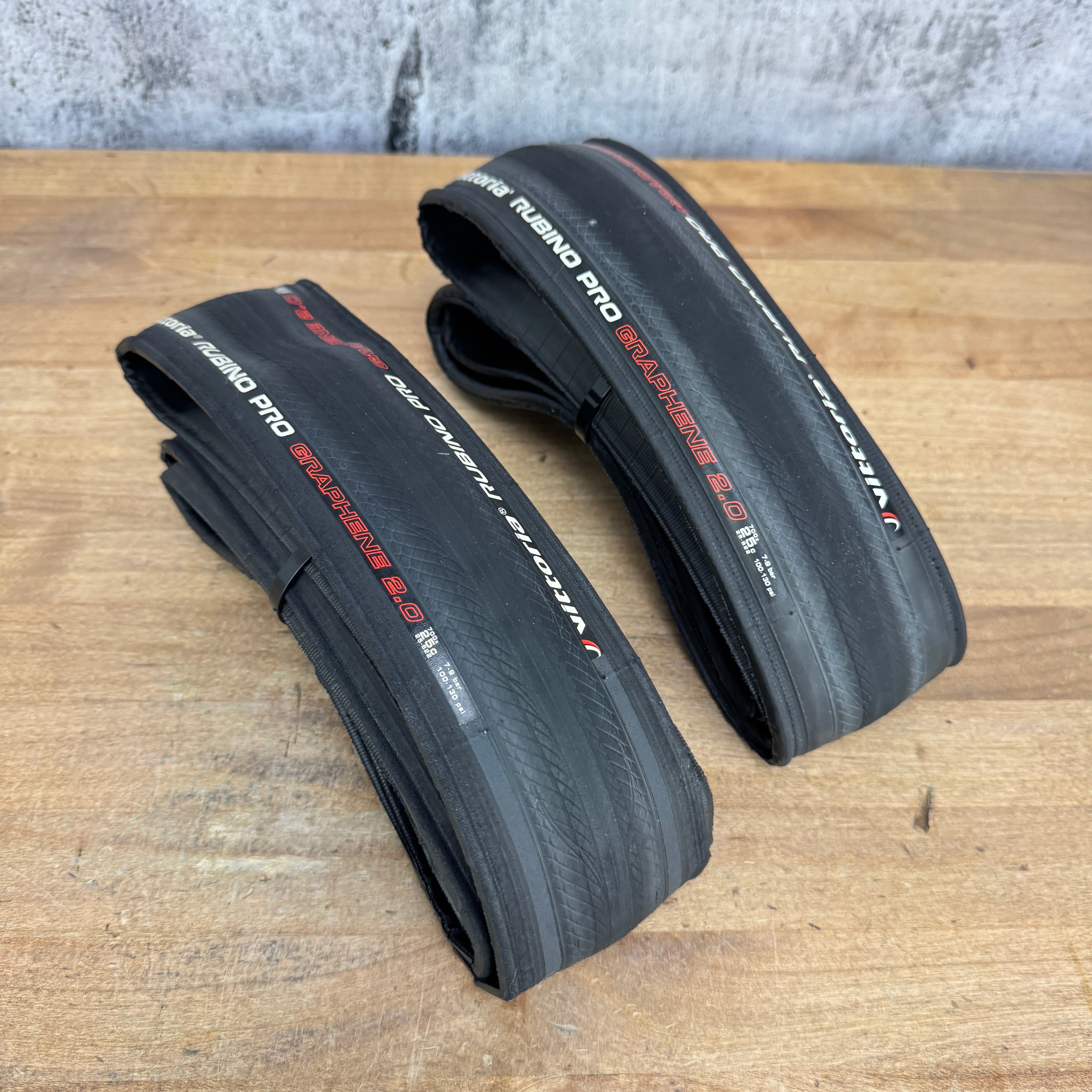 Pair Vittoria Rubino Pro Graphene 2.0 700c x 25 Clincher Bike