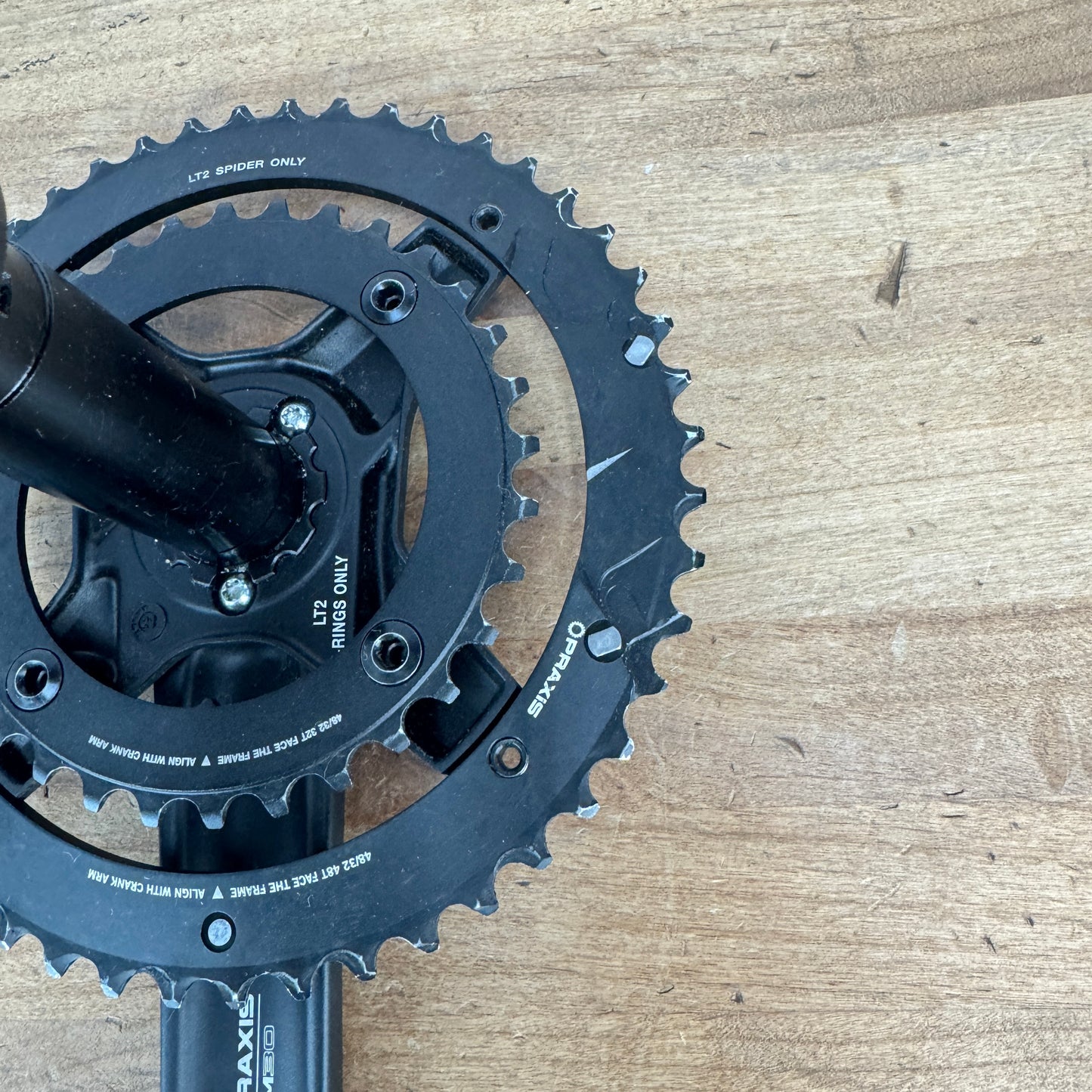 PraxisWorks Alba 172.5mm 48/32t 10-12 Speed Alloy LevaTime II X-Ring Crankset