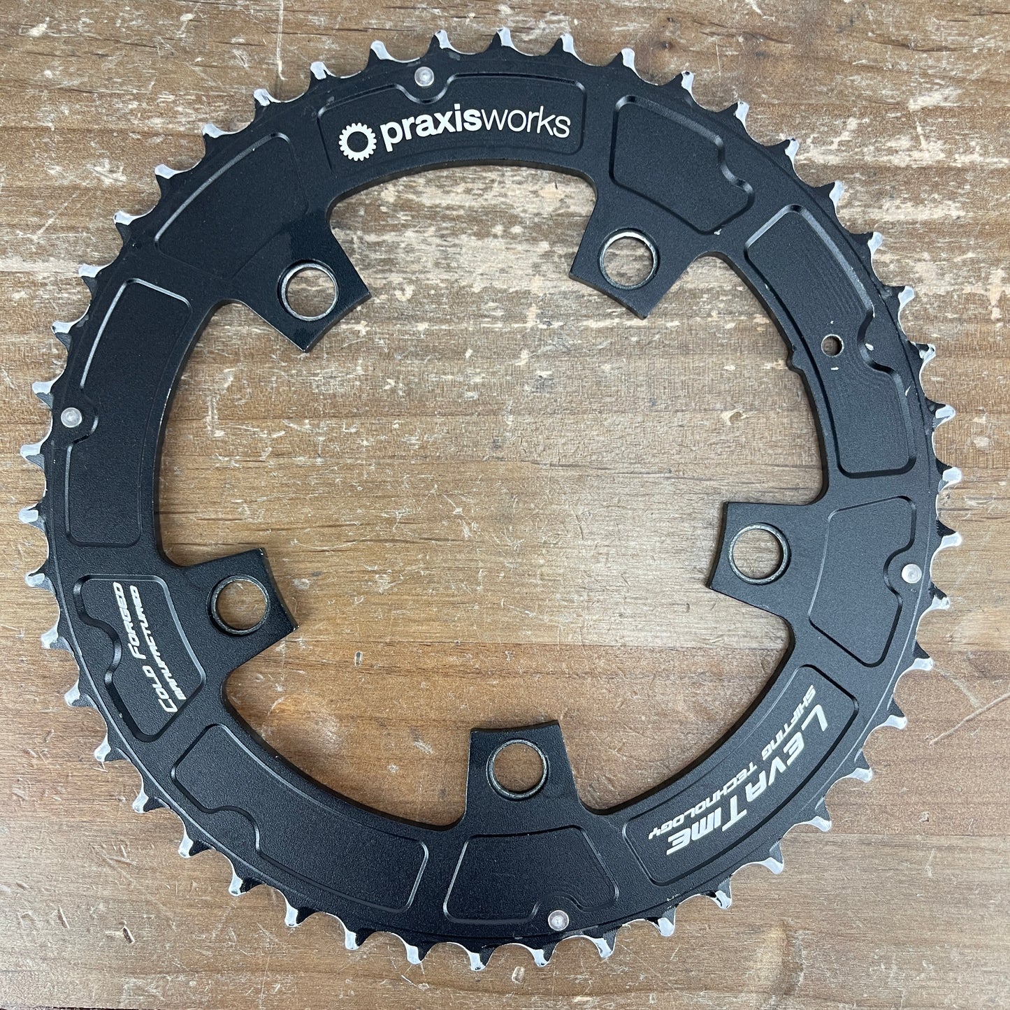 PraxisWorks Leva Time 46/36t 5-Bolt 110 BCD Road Bike Pair 2x Chainrings 142g