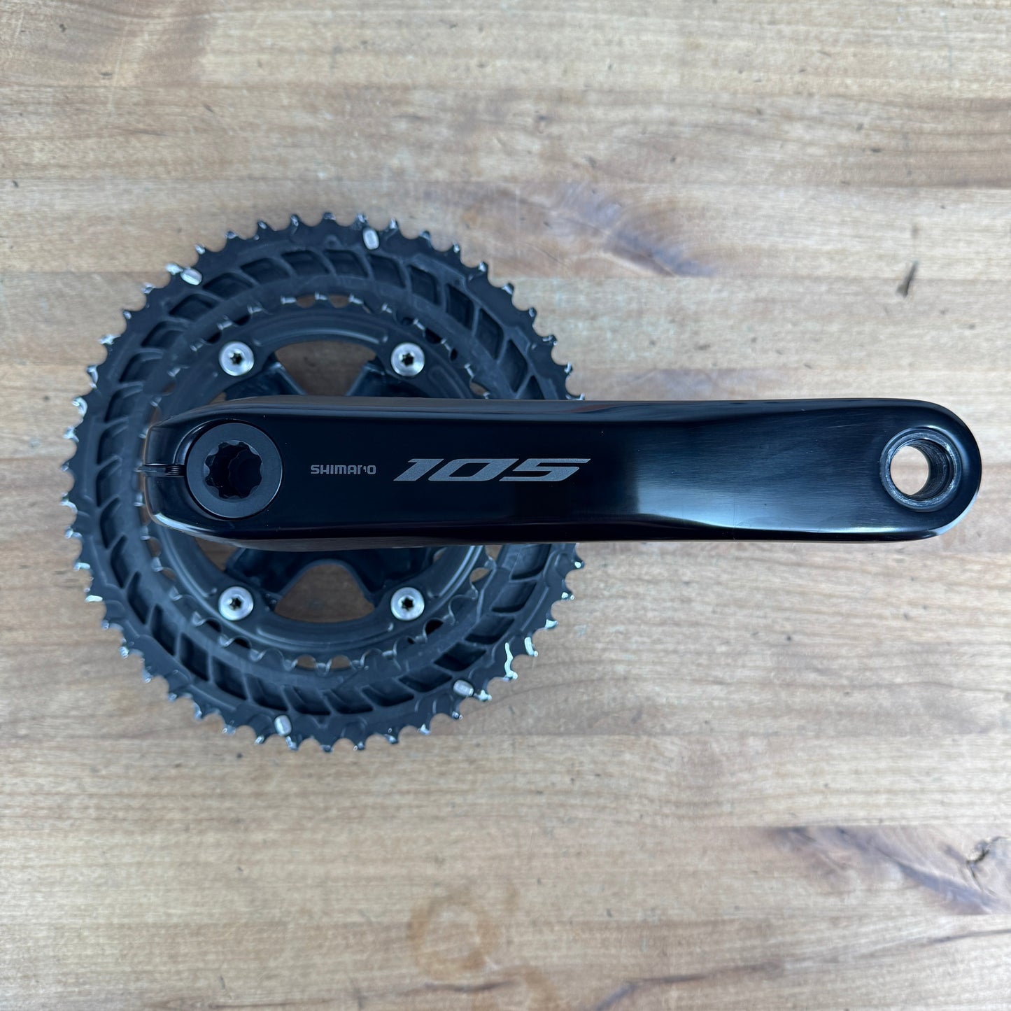 Low Mile Shimano 105 FC-R7100 175mm 50/34t 12-Speed Alloy Crankset w/ Chainrings