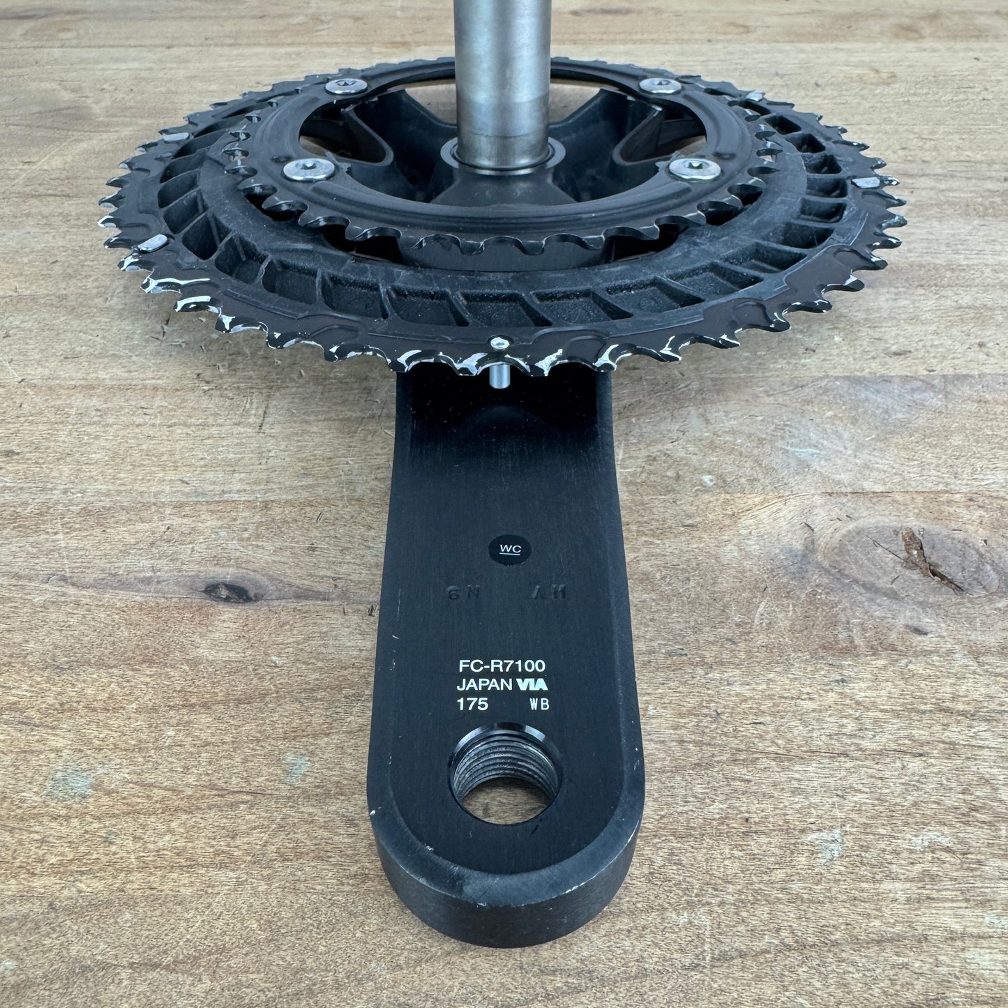 Low Mile Shimano 105 FC-R7100 175mm 50/34t 12-Speed Alloy Crankset w/ Chainrings