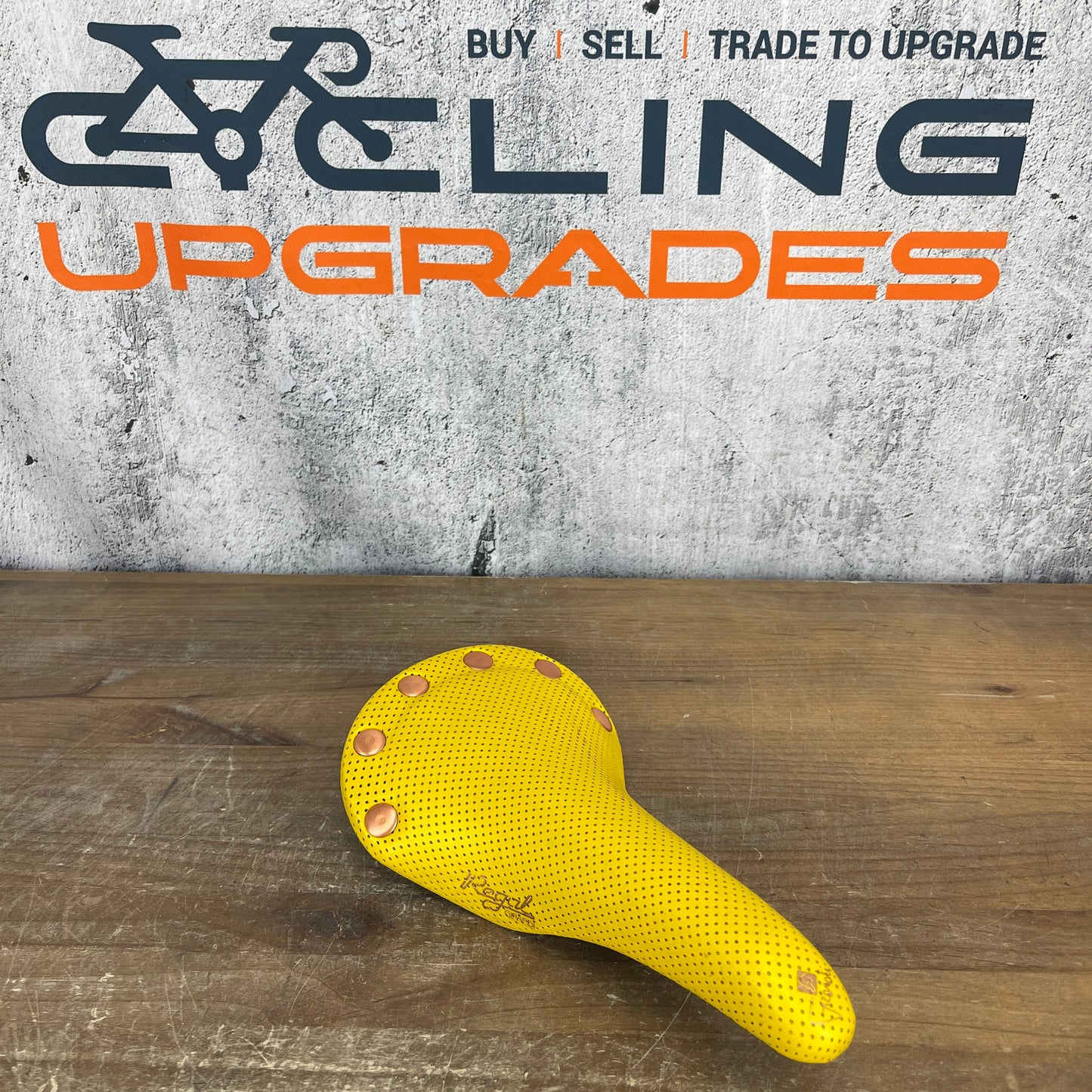 New Takeoff! 1987 San Marco Regal Girardi Yellow Perforated Saddle Cast Alloy Rails