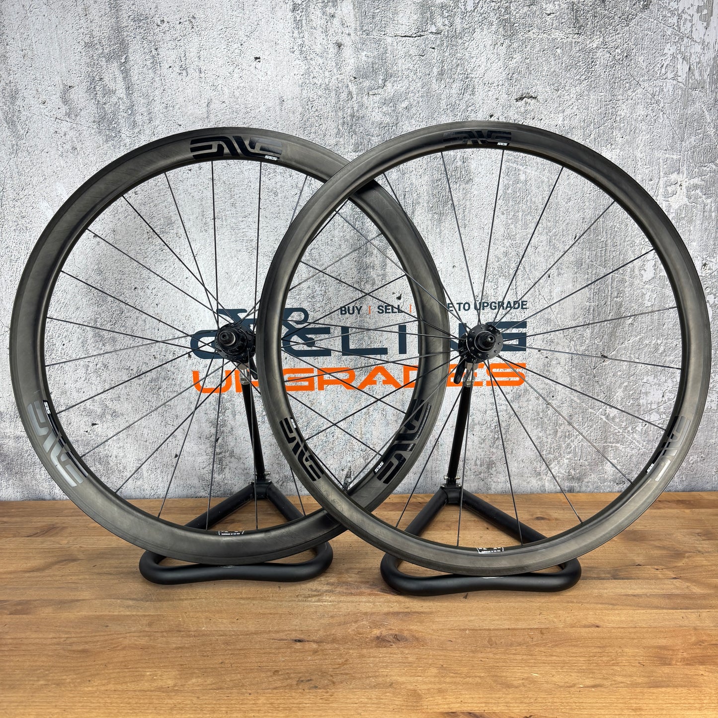 Enve SES 3.4 Carbon Textured Rim Brake Clincher DT 350 Wheelset 700c 1607g