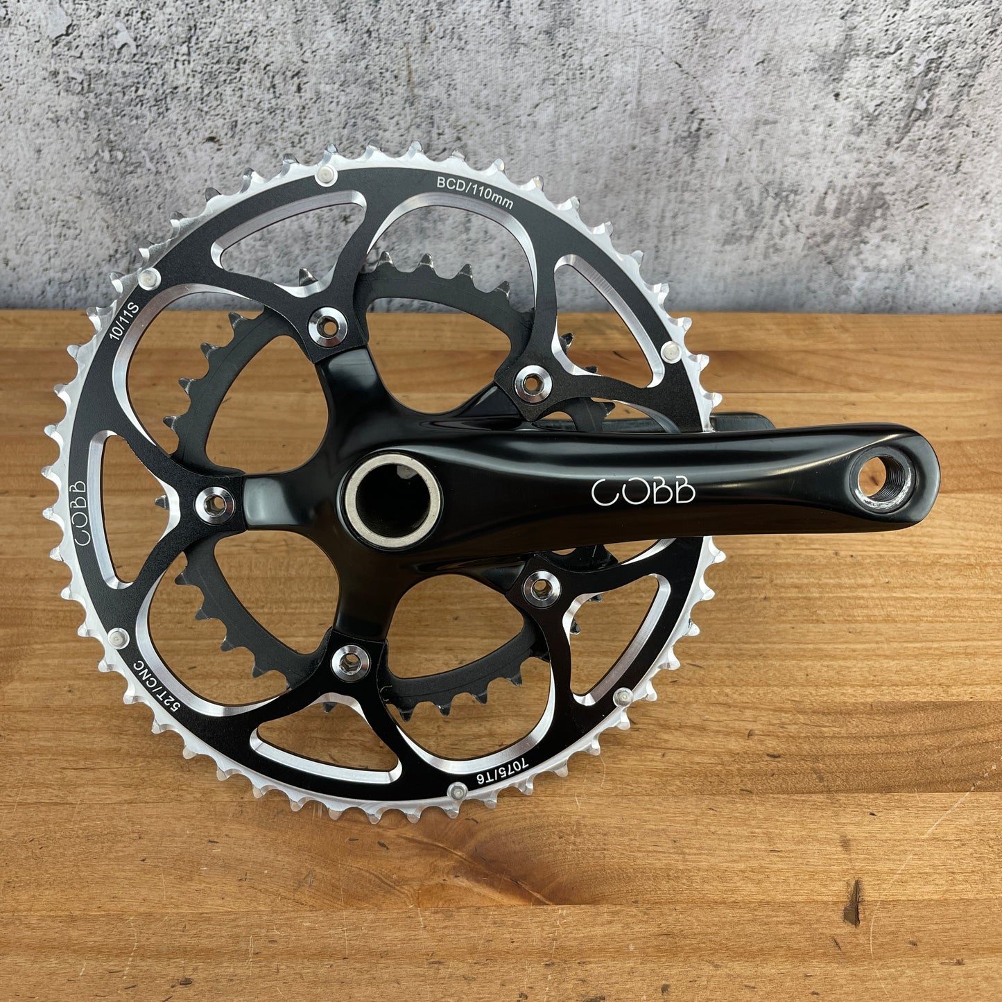 Low Mile! Cobb Alloy 110BCD 52/36t 10/11-Speed 145mm Crankset GXP Spindle