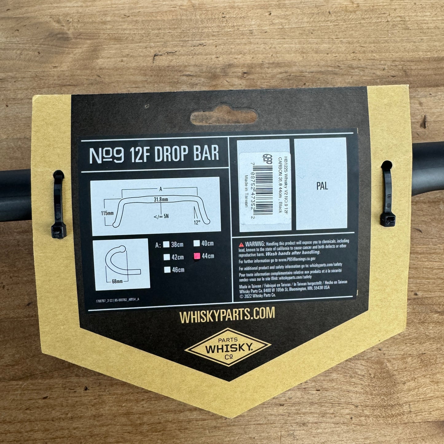 New! Whisky Parts Co No.9 12F 44/49cm Flared Carbon Bike Handlebar MSRP $225