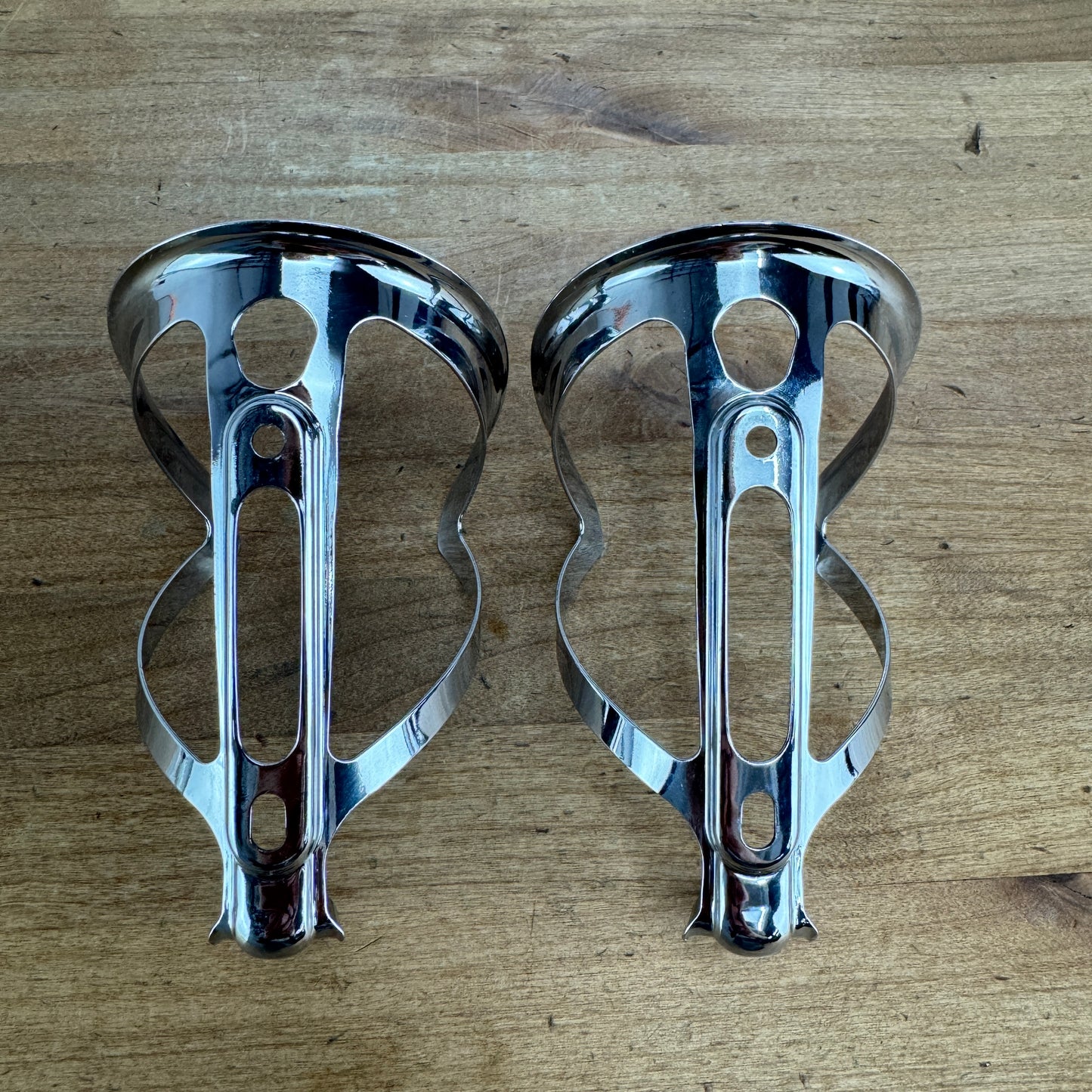 Light Use! Supacaz Fly Cage Chrome Cycling Bike Water Bottle Cages 46g