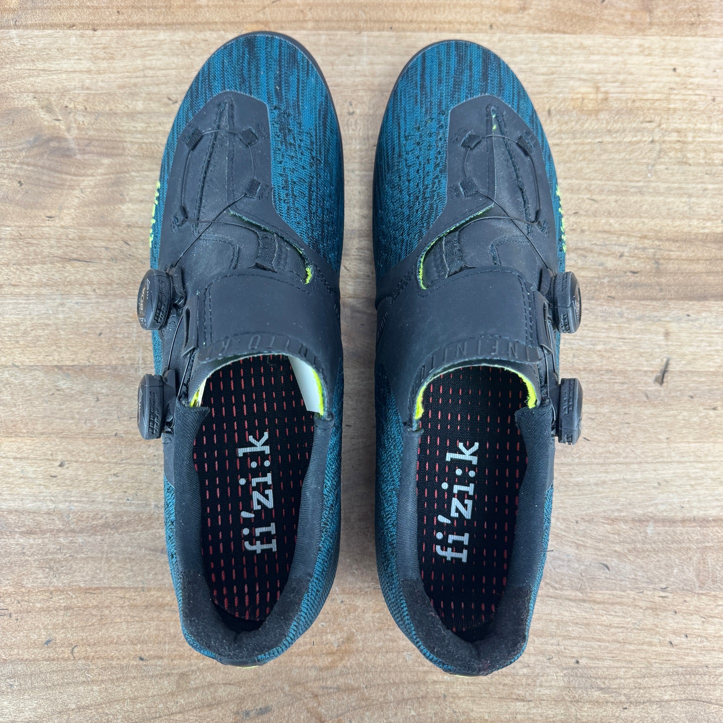 Worn Once! Fizik R1 Infinito Carbon Petrol Blue 43 EU BOA Road Cycling Shoes