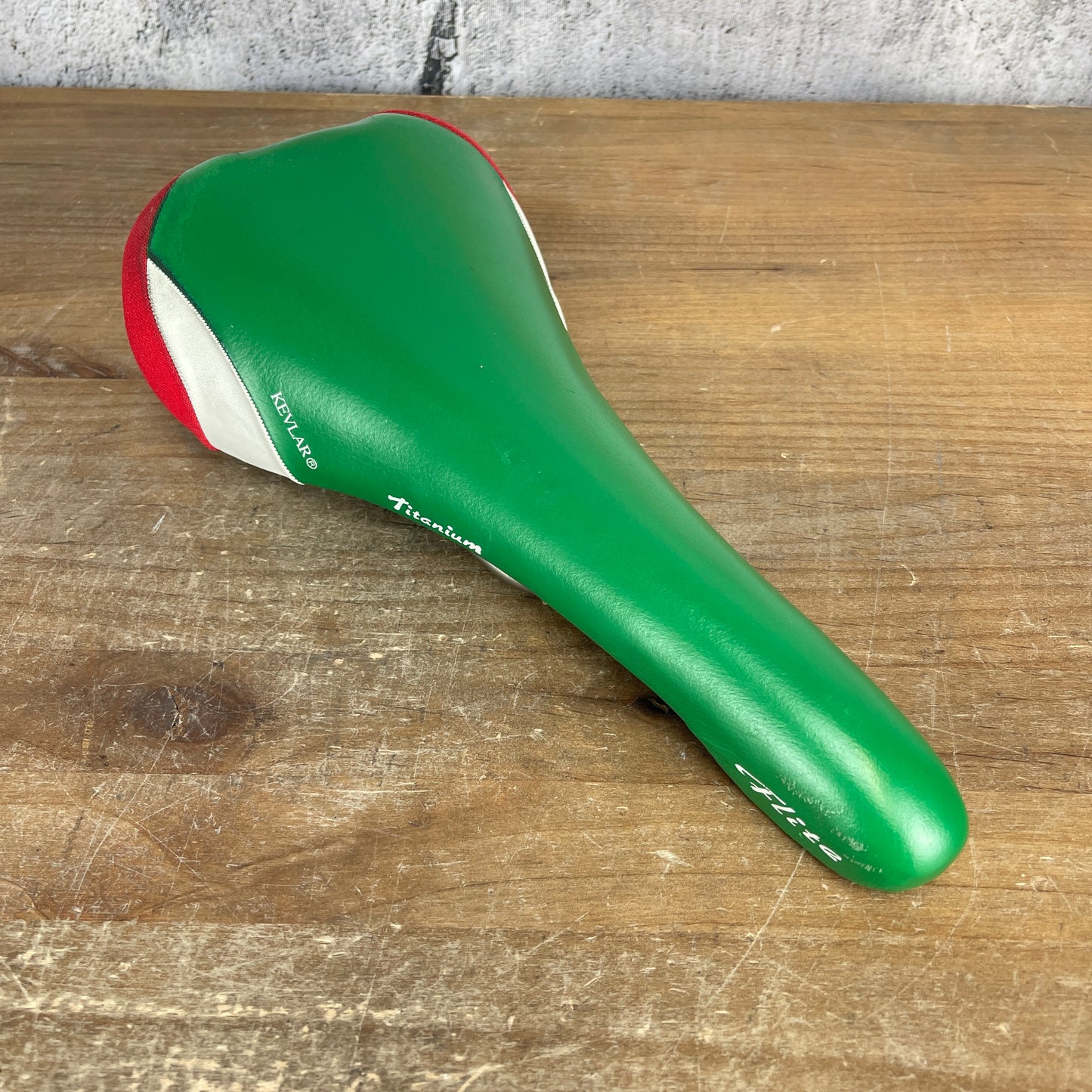1987 Selle Italia Flite Kevlar 7x7mm Titanium Rails 138mm Road Bike Saddle