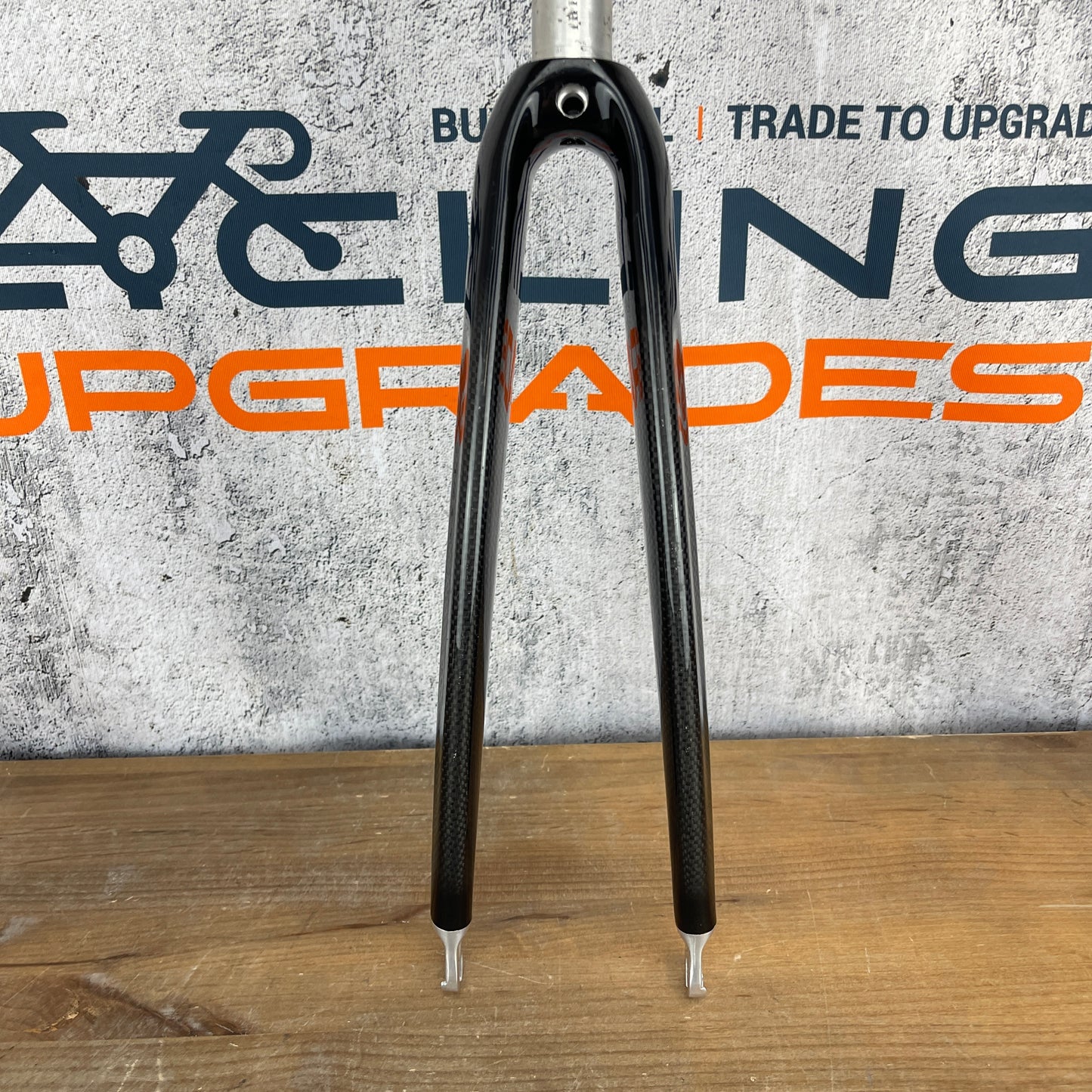 Carbon 1 1/8" 300mm Uncut Steerer Center-Lock Road Bike Fork 700c 43mm Rake