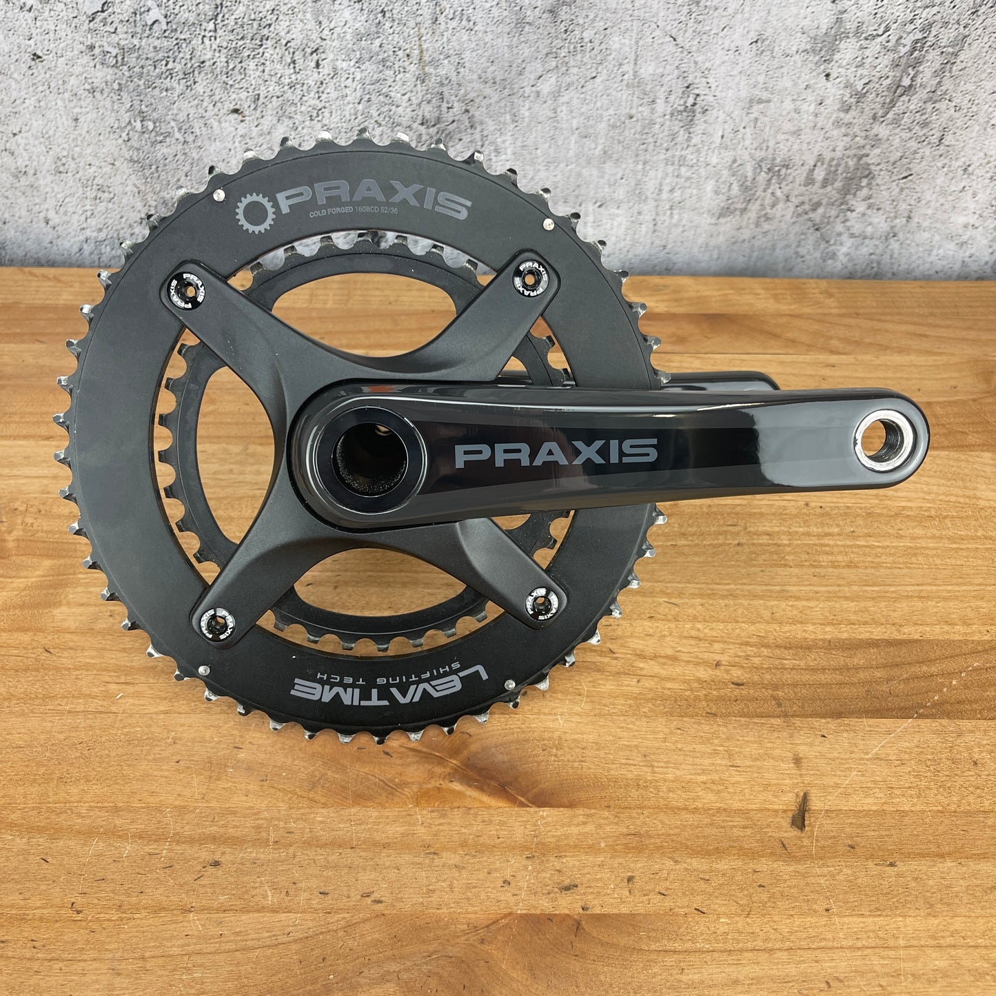 PraxisWorks Zayante M30 170mm 52/36t 4-Bolt Bike Carbon Crankset 695g