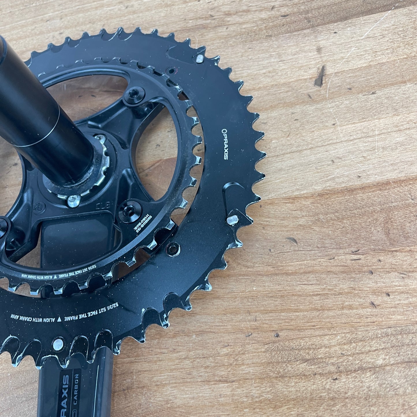 PraxisWorks Zayante M30 170mm 52/36t 4-Bolt Bike Carbon Crankset 695g