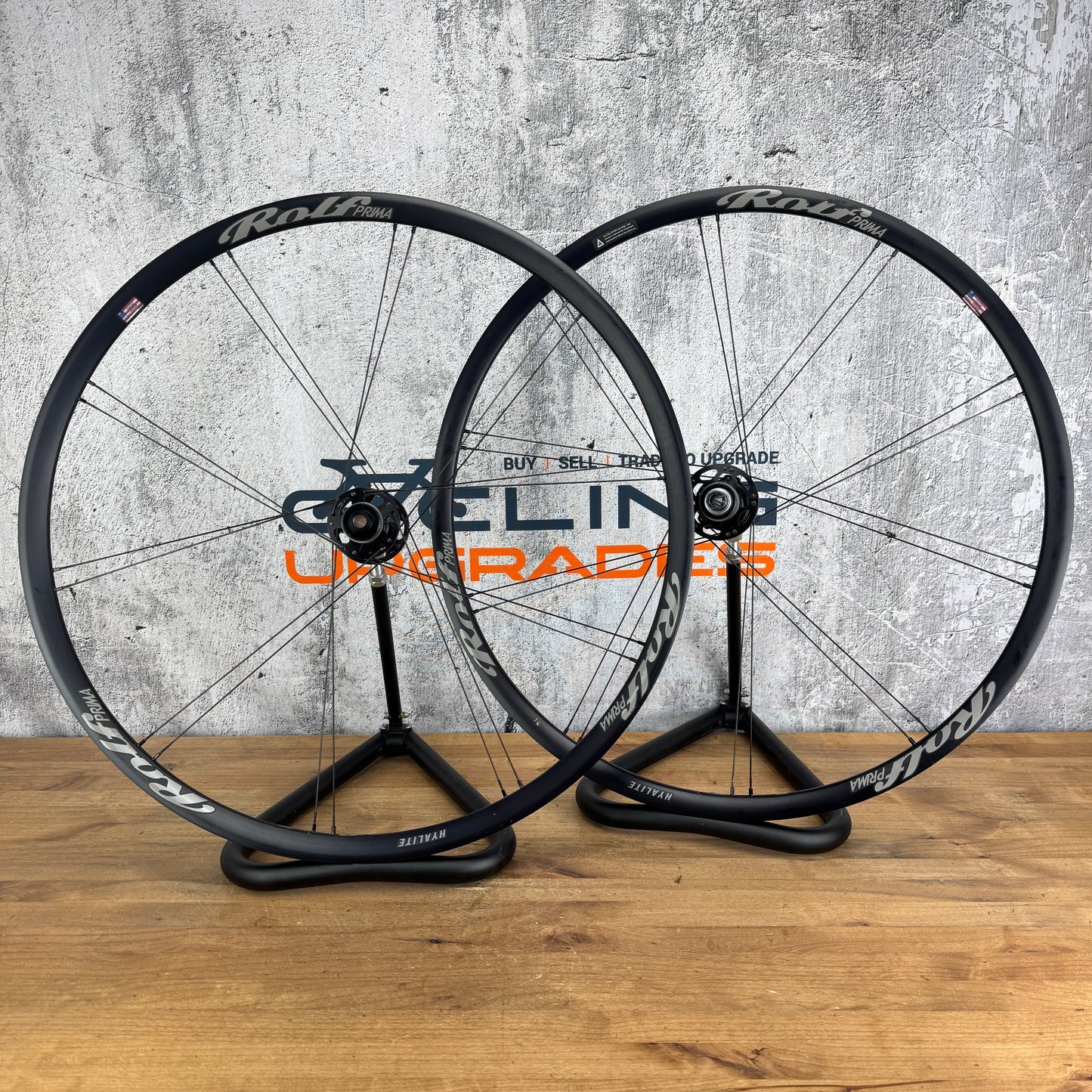 Rolf Prima Hyalite Alloy Tubeless Disc Brake Wheelset 700c 1611g + QR Conversion