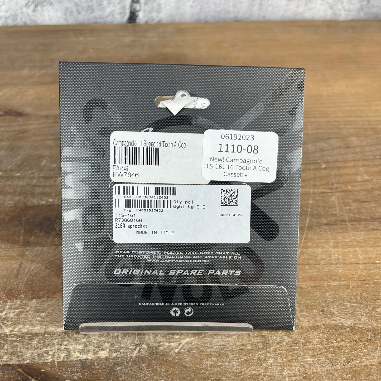 New! Campagnolo 11S-161 16 Tooth A Cog 11-Speed 33g