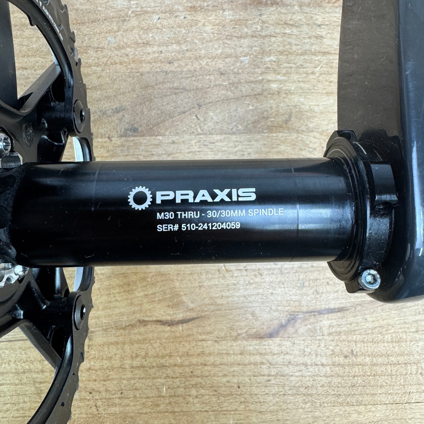 PraxisWorks Doon Carbon 165mm 50/34t 30mm 4-Bolt Crankset with Chainrings 568g