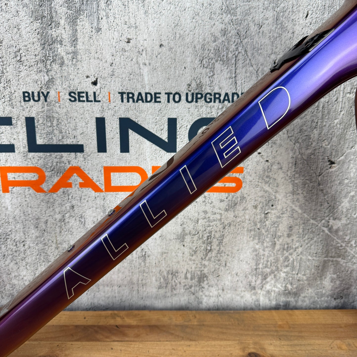 New! 2024 Allied Able Medium Harlequin Blue-Red Carbon Gravel Frame MSRP $4000