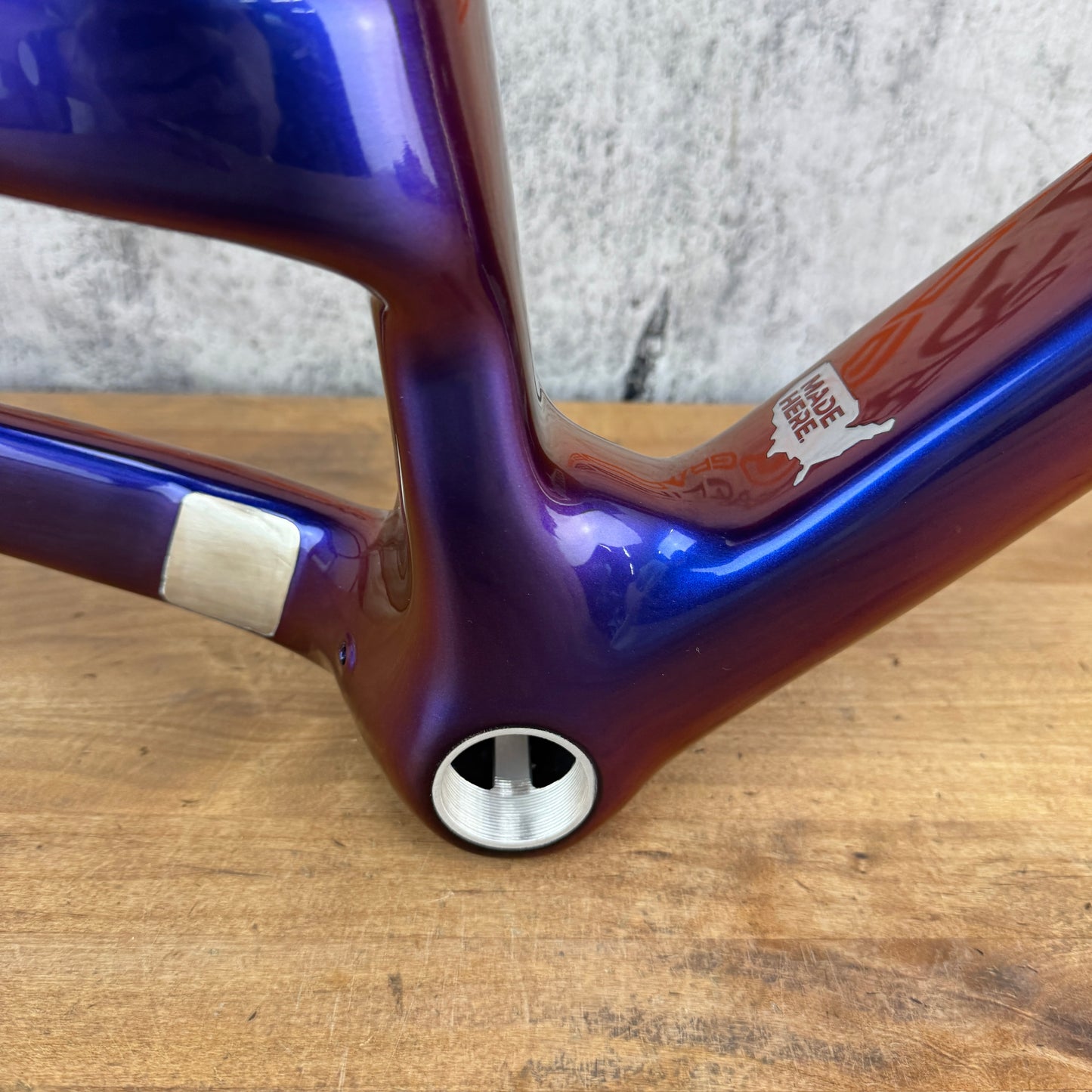 New! 2024 Allied Able Medium Harlequin Blue-Red Carbon Gravel Frame MSRP $4000