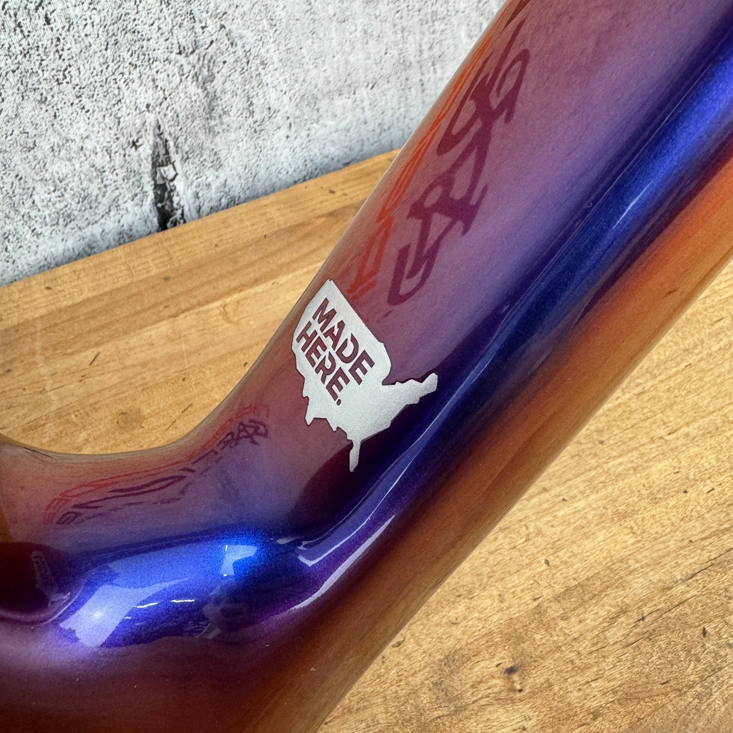 New! 2024 Allied Able Medium Harlequin Blue-Red Carbon Gravel Frame MSRP $4000