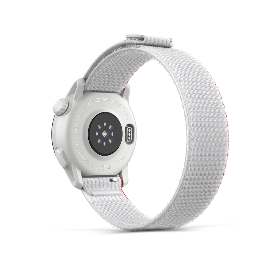 New! Coros Pace 3 GPS Sport Watch Chalk White Nylon Band 39g