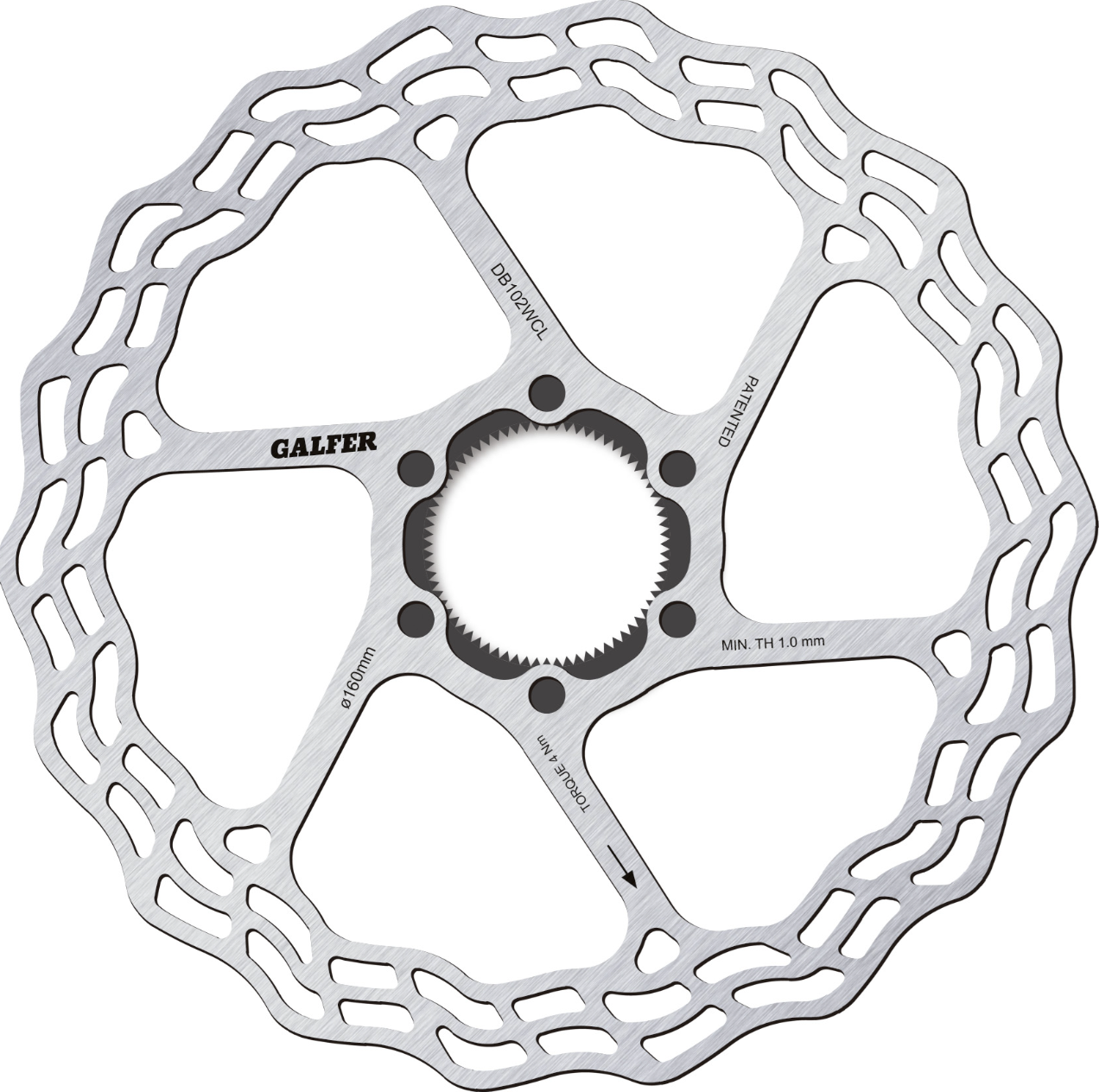 New Galfer Bike 160mm 1.8mm Wave Road Center Lock Disc Brake Rotor DB CyclingUpgrades