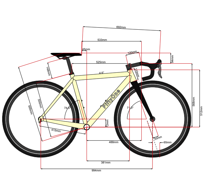 Mint! Fifty One Road 52.5cm Carbon Disc Frameset 700c + Enve Stem & Seatpost 1987g