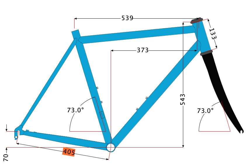 2017 Alchemy Xanthus 54cm Rim Brake Carbon Frameset 700c + Enve Fork 1635g