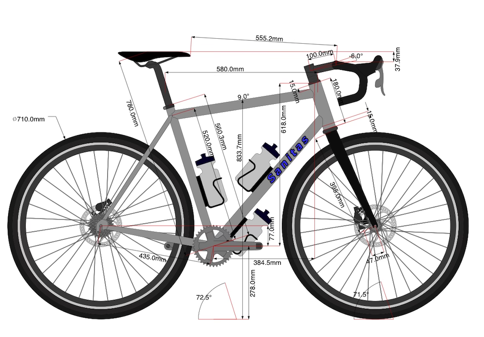 Mint! 2023 Sanitas Node XL 58cm Titanium Gravel Frameset 700c Enve Carbon Fork