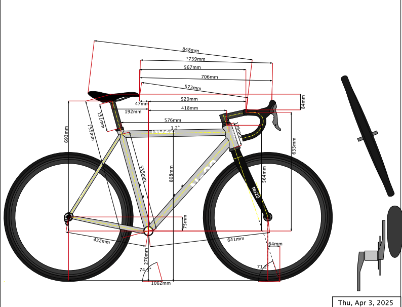 2018 No. 22 Drifter 57.5cm Titanium Disc Brake Gravel Frameset Enve Chris King
