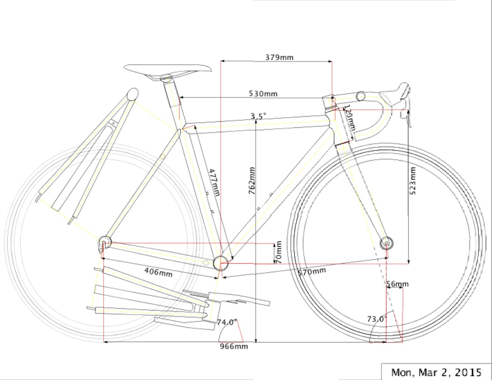 Fresh Refinish! 2015 No. 22 Reactor 52cm Rim Brake Carbon Titanium Frameset Enve Fork