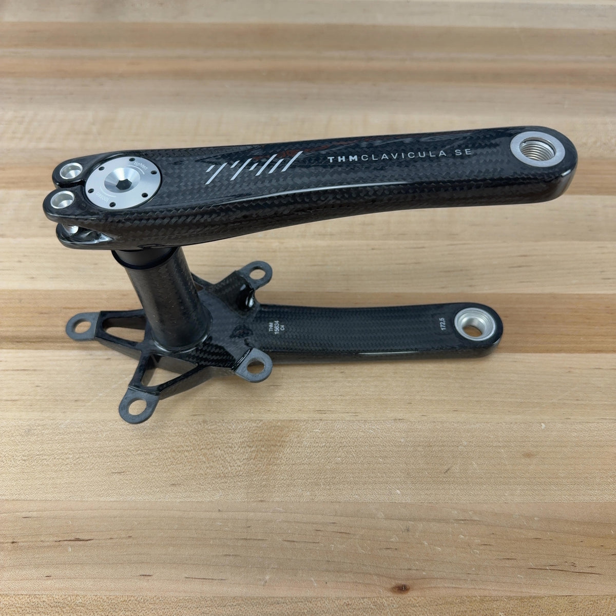 New! THM Clavicula SE 172.5mm Gloss 3K Carbon Crank Arm Assembly MSRP $1859