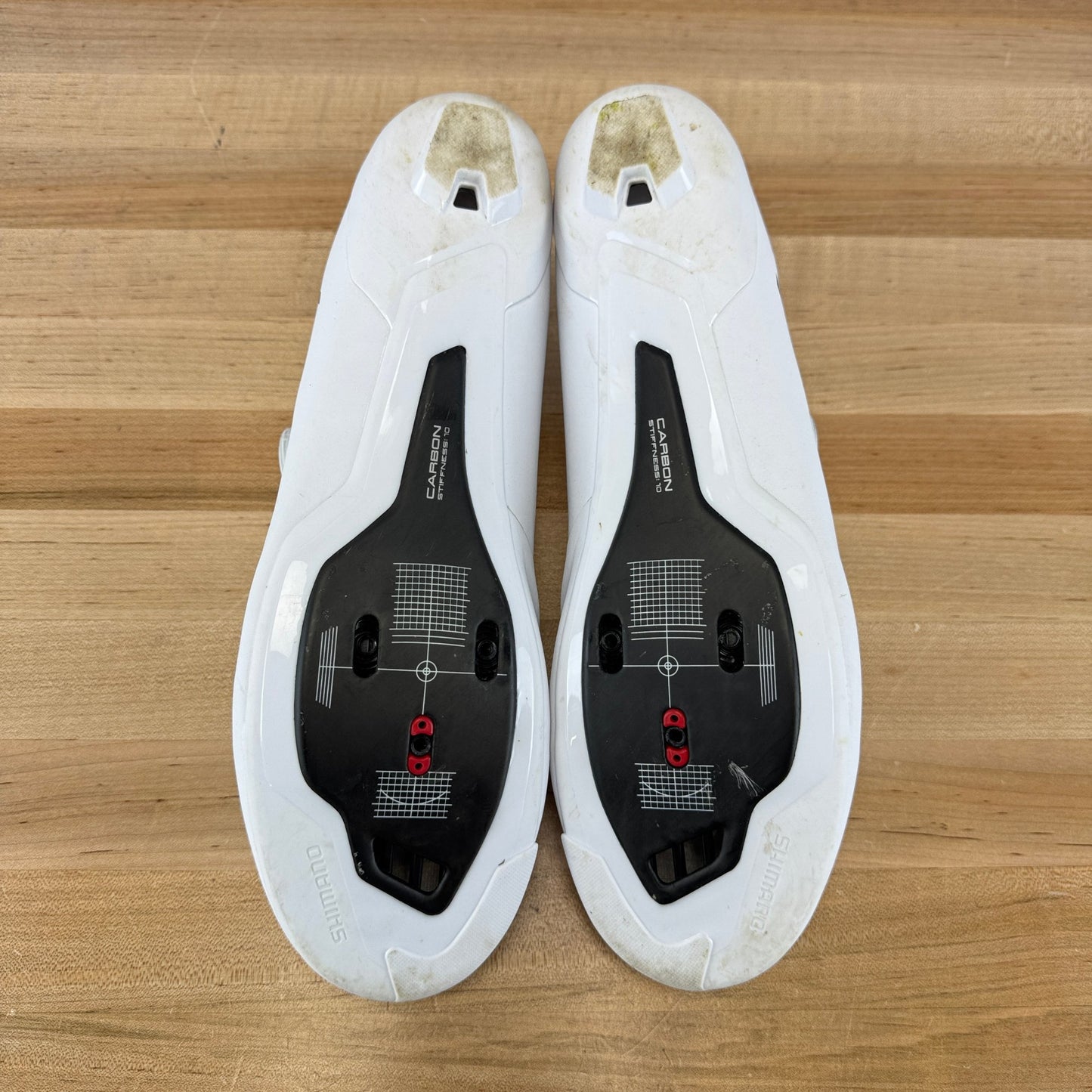 Low Mile! Shimano SH-RC703 White EU 45.5 Road 3-Bolt Boa White Cycling Shoes