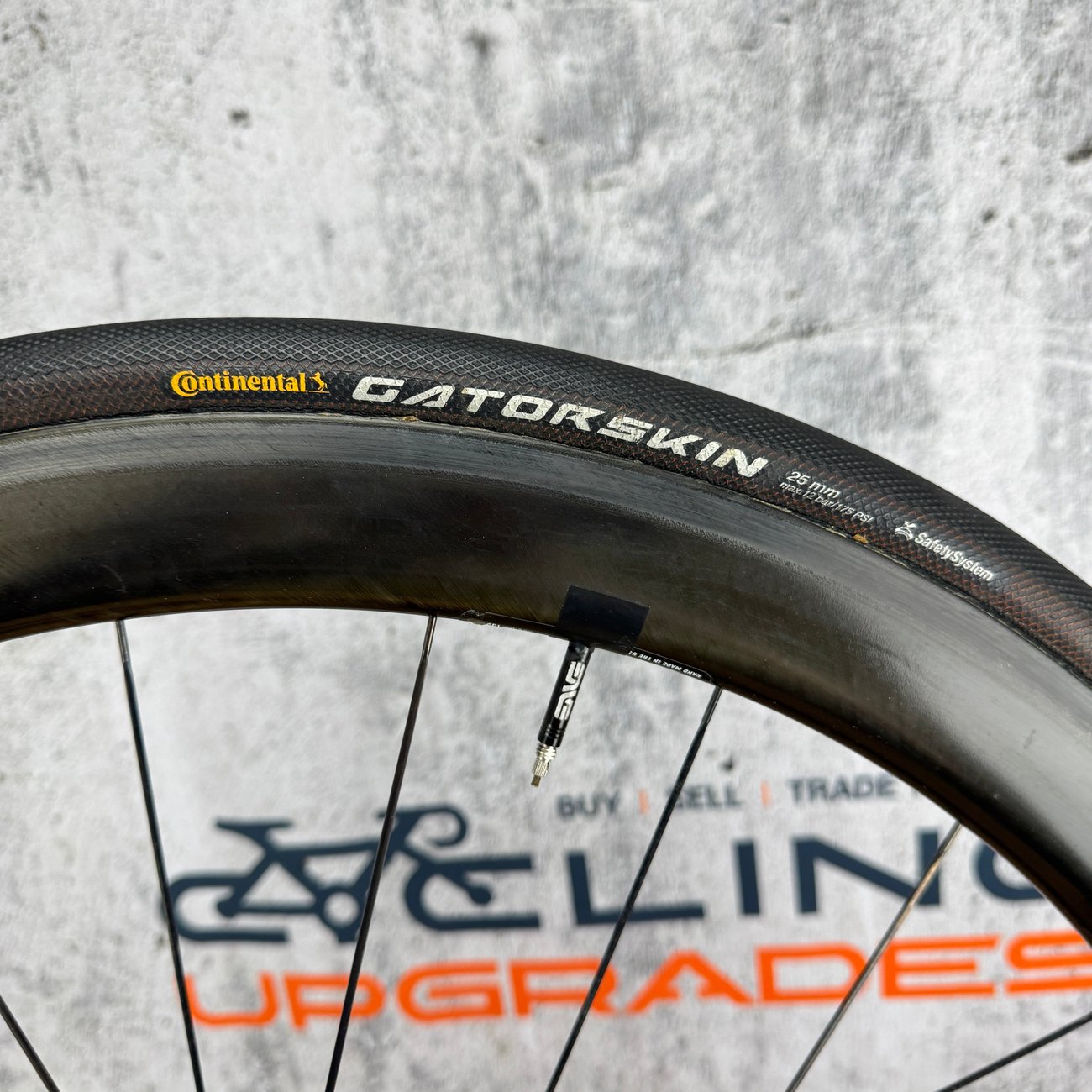 Enve SES 3.4 Carbon Tubular Wheelset 700c Rim Brake Tune Hubs + Continental