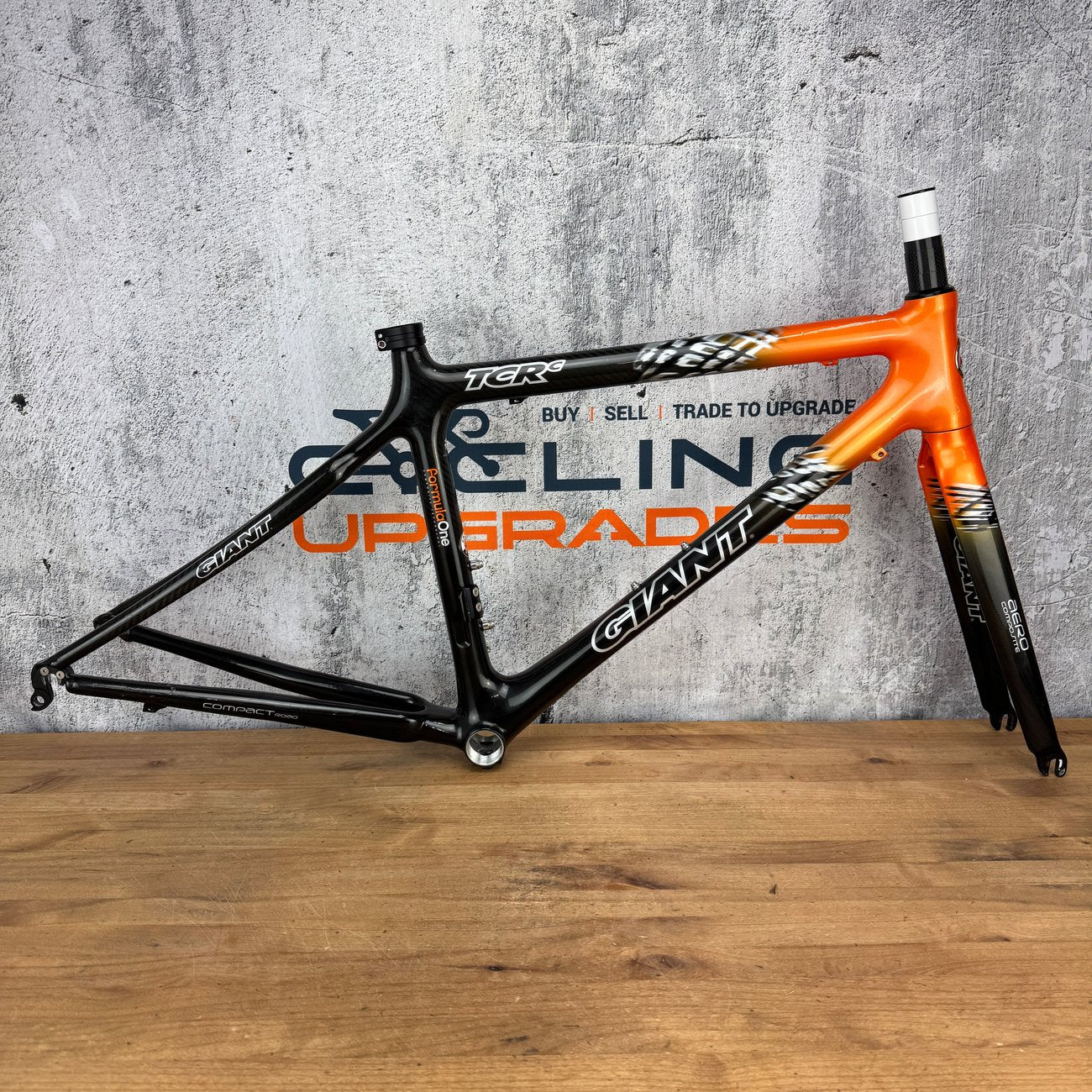 giant bicycle carbon frame Giant TCR Compact Road XXS 52cm Rim Brake Carbon Frameset 650c 1780g