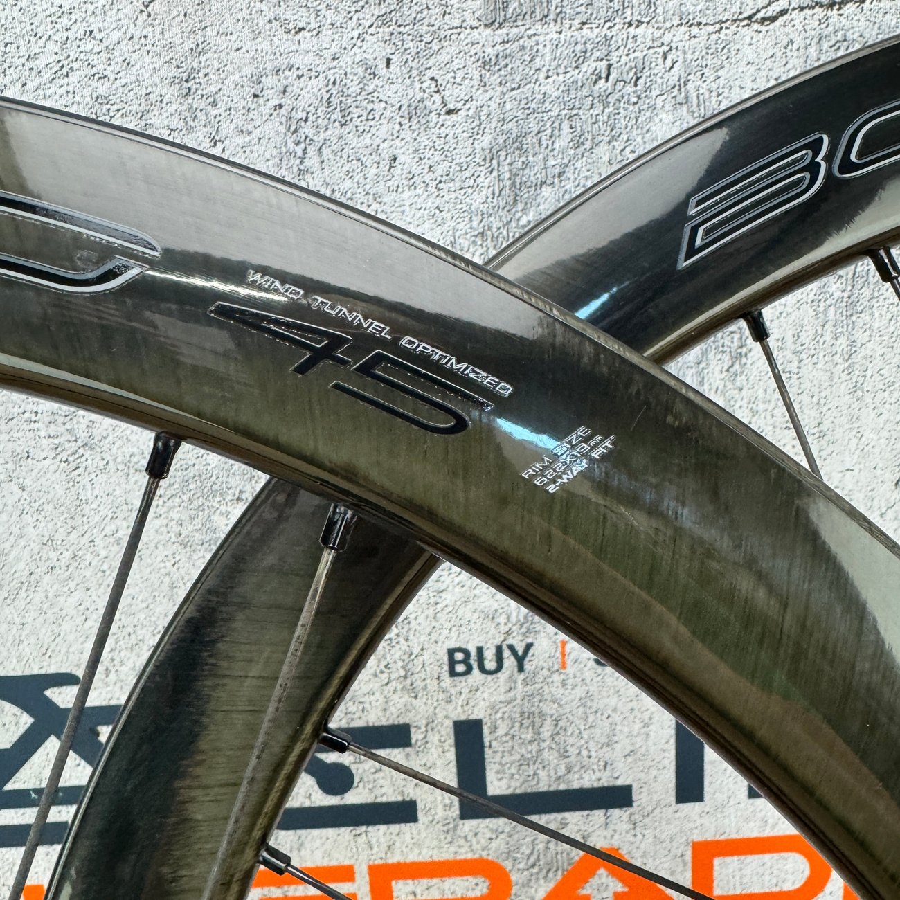 Low Mile! Campagnolo Bora WTO 45 Carbon Tubeless Disc Wheelset 700c 1576g
