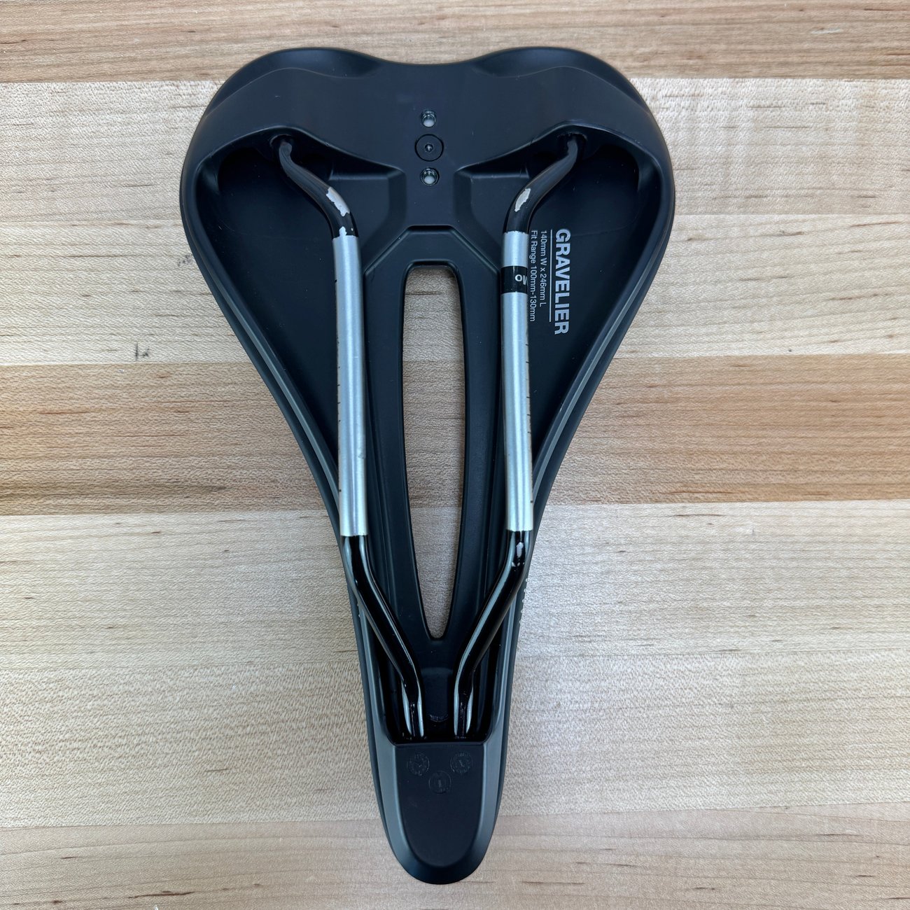 Low Mile! WTB Gravelier 140mm 7x7mm Chromoly Rails Bike Saddle 145g