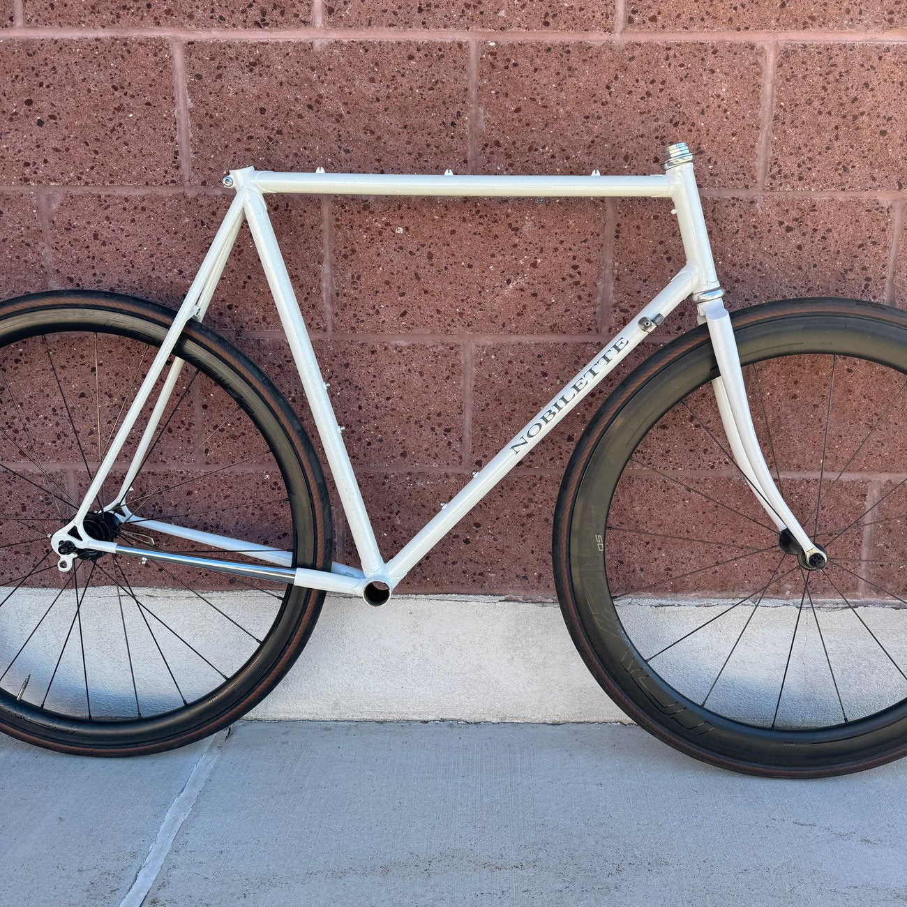 Vintage! Nobilette 57.5cm Rim Brake Steel Frameset 700c White 2878g