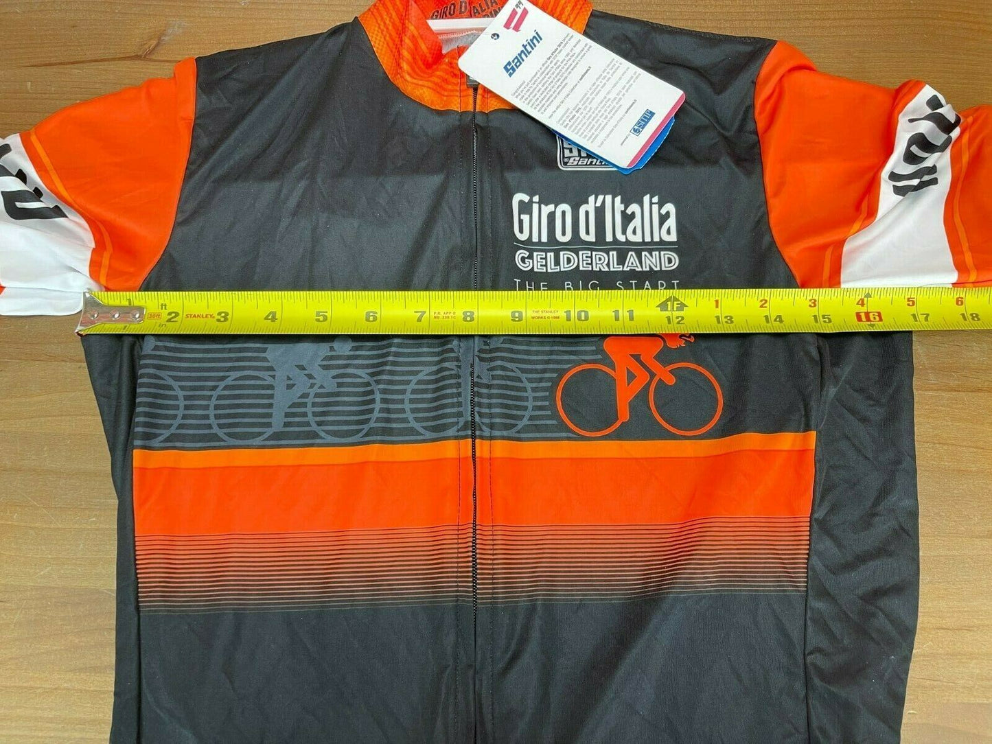 New! Sms Santini Giro D'Italia 2016 Large Mens Short Sleeve Cycling Jersey
