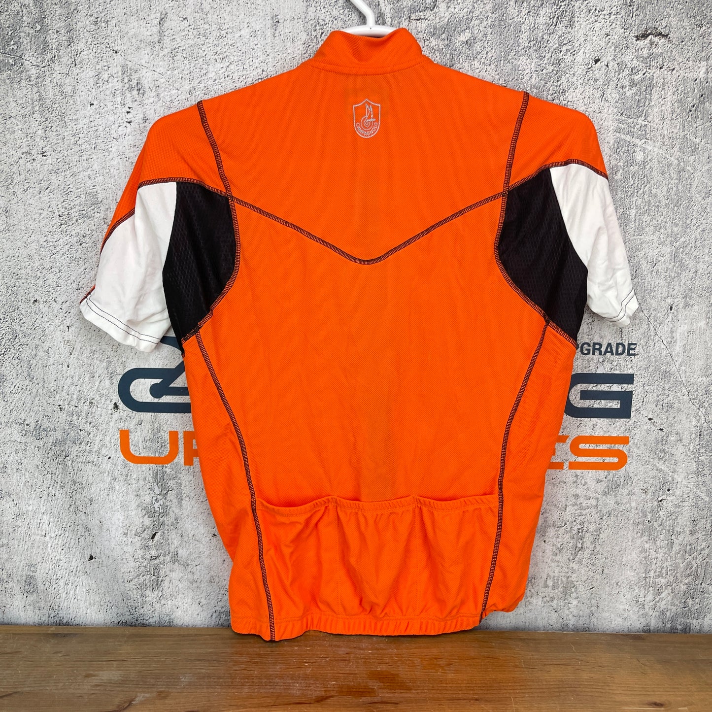Campagnolo XL Men's Road Bike Orange Cycling Jersey Short Sleeve