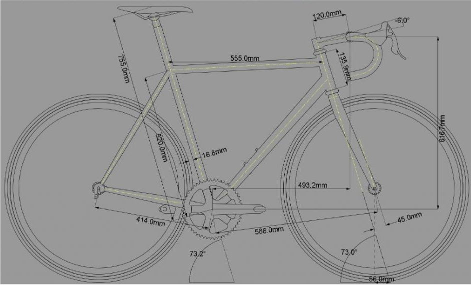 2019 Speedvagen Road 56cm Rim Brake Steel Frameset 700c Chris King Di2