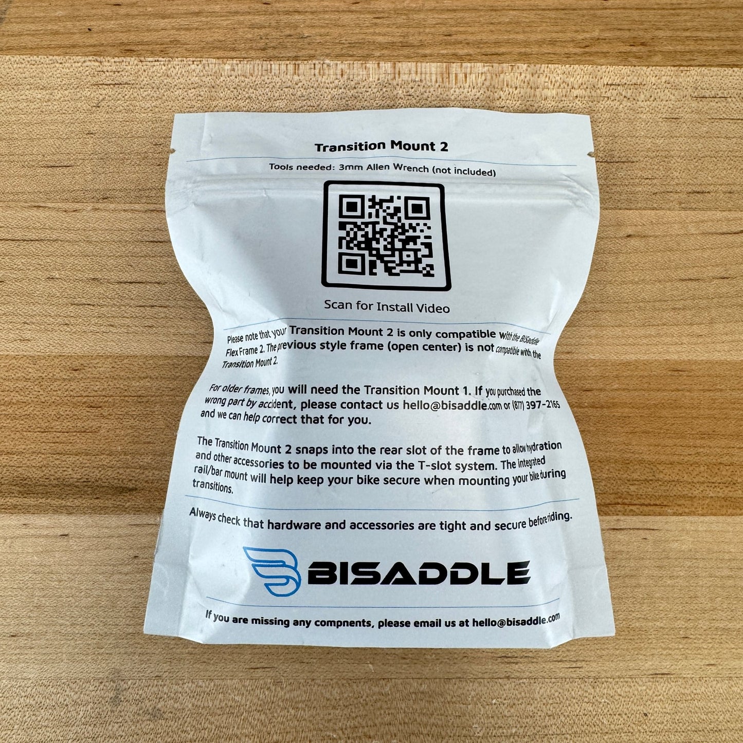 New! BiSaddle Transition Mount 2 TT/Triathlon Saddle Hook MSRP $24.95