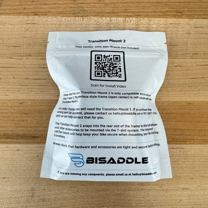 New! BiSaddle Transition Mount 2 TT/Triathlon Saddle Hook MSRP $24.95