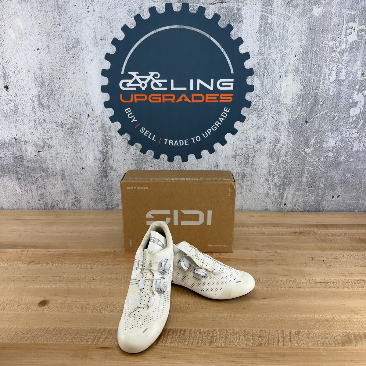 Light Use! Sidi Ergo 6 42.5 Road 3-Bolt Carbon BOA White Cycling Shoes MSRP $430 — photo 2 of 8