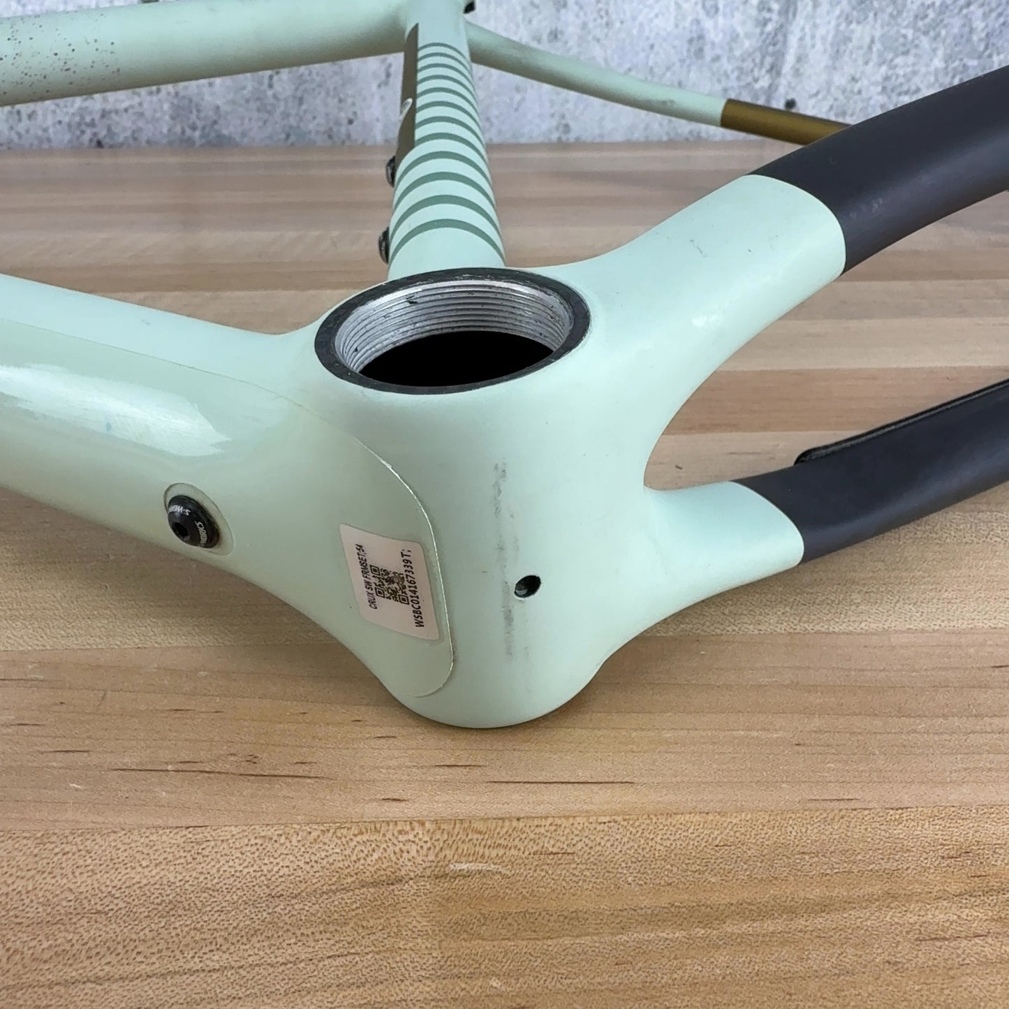 Light Use! Specialized 2024 S-Works Crux 54cm SATIN WHITE SAGE/CACTUS BLOOM/MIDNIGHT SHADOW SPECKLE Carbon Frameset