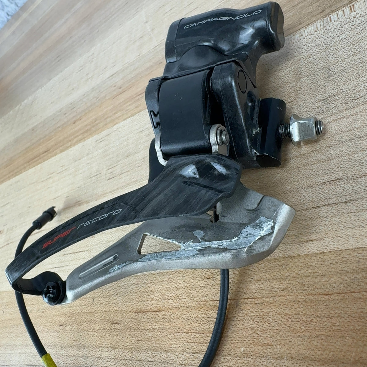 Low Mile! Campagnolo Super Record EPS 12 12-Speed Carbon Front Derailleur 128g