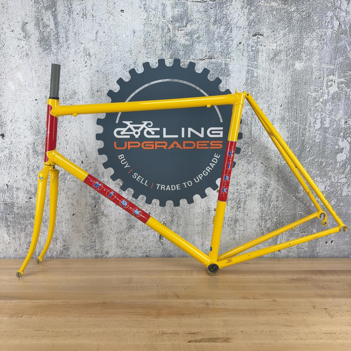 Dave Kirk JK Special 56cm Steel Rim Brake 700c Yellow Vintage Frameset 2607g