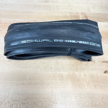 New! Pair Schwalbe One 30mm 700c Tubeless Black Road Bike Tires 725g