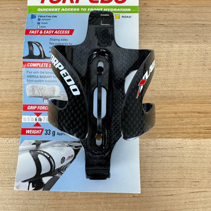 New! Xlab Torpedo Cage Black Carbon Bike Water Bottle Cage 33g
