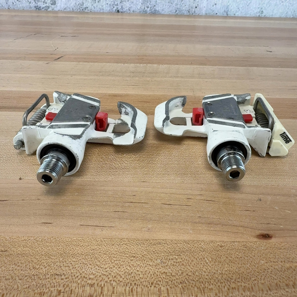 Time Bioperformance White Alloy Vintage Clipless Bike Pedals 464g